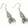 Viking earrings Borre style, silvered bronze