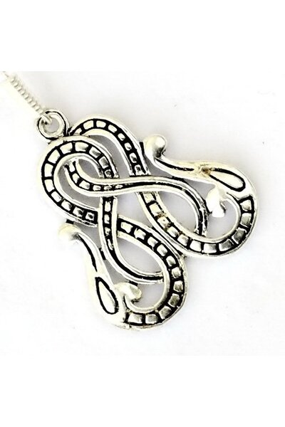 Viking earrings Midgard snake, silvered