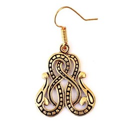 Viking earrings Midgard snake, bronze