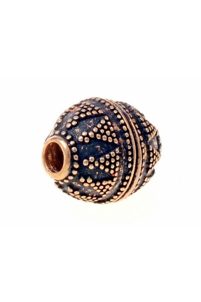 Viking beard bead Jorvik, bronze