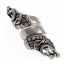 Viking beard bead Haithabu, silvered