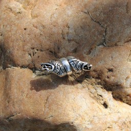 Viking beard bead Haithabu, silvered