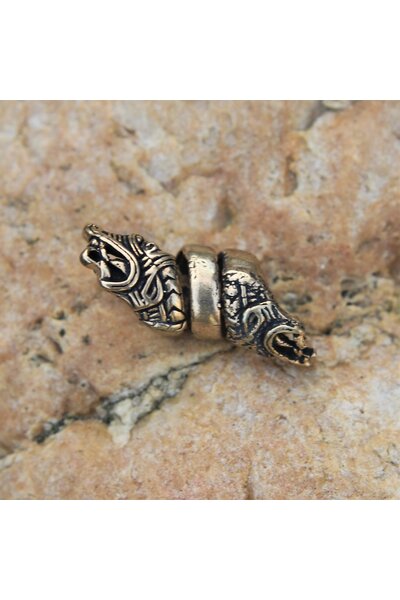 Viking beard bead Haithabu, bronze