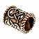 Beard bead with knot motif, bronze