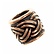 Beard bead with Celtic knot motif, bronze