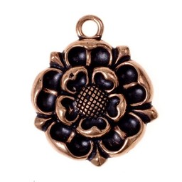 Tudor rose amulet, bronze