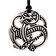 Viking dragon pendant, silvered