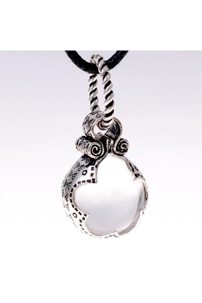 Gotland Viking mountain crystal L, silvered