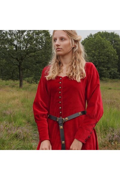 Velvet cotehardie Christina, red