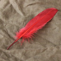 Goose feather red, 15-21 cm