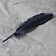 Goose feather black, 15-21 cm