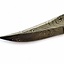 Historical hunting knife, damascus steel