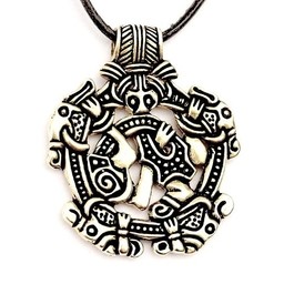 Viking jewel Norfolk Borre style, silvered