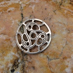 Trisquelion amulet Vendel style, bronze