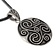Amulet Celtic trisquelion, silvered