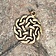 Amulet round Celtic knot, bronze