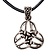 Celtic triquetra pendant, silvered bronze