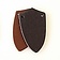 50x split leather shield-shaped piece for scale armour, black