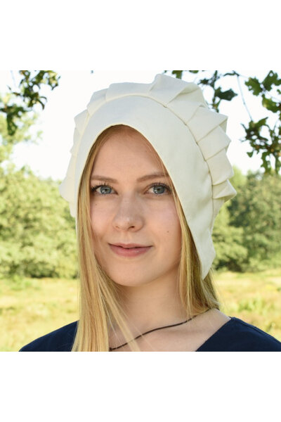 Pleated cap Amsterdam, natural