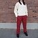 Leonardo Carbone Cotton trousers Alin, red