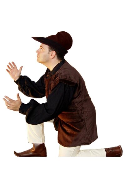 Robin hood, leather, black