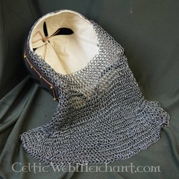 14th century bascinet with chainmail aventail