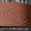 Drinking horn holder with Celtic knots