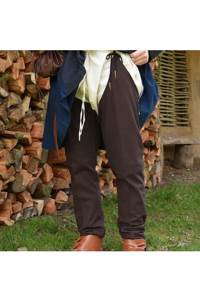 Medieval chausses with laces, brown