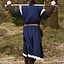 Medieval surcoat Rodrick, blue-natural