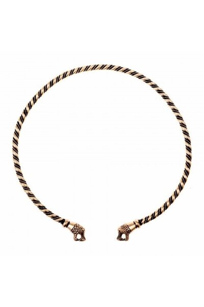 Viking torque Oseberg, silvered bronze