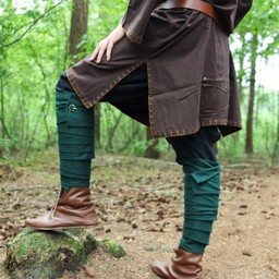 Historical tunic with authentic lining, dark brown