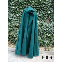 Medieval cloak with hood, green