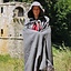 Medieval cloak with hood, grey