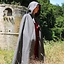 Medieval cloak with hood, grey