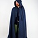 Leonardo Carbone Medieval cloak with hood, blue