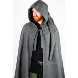 Medieval cloak with hood, blue