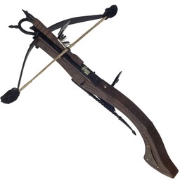 Crossbow with woodcarvings