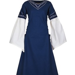 Gothic dress Fiona, blue-natural