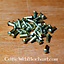 Brass rivets 4 mm, 10 mm long, set of 50