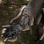 Leather Orc vambraces Uzgush, brown, pair