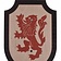 Toy shield Lionheart, black-red