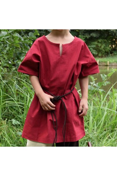 Kids tunic Ivar, short-sleeved, red