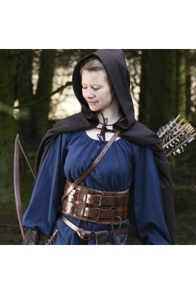 Medieval hood Oswell, brown