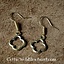 Gothic quatrefoil earrings bronze