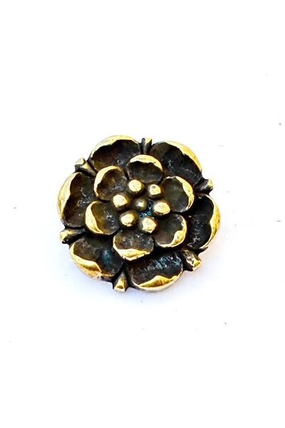 Tudor rose belt fitting (set of 5 pieces), silvered bronze