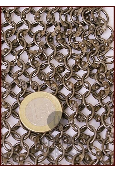 Hauberk, round rings, round rivets 8 mm