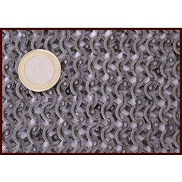 Hauberk with mid-length sleeves, flat rings - wedge rivets, 8 mm