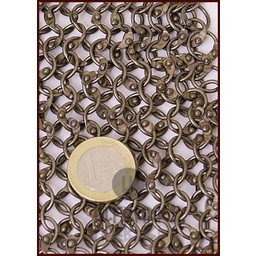 Hauberk with mid-length sleeves, round rings - round rivets, 8 mm