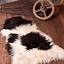 Nordic sheep skin black-white