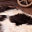 Nordic sheep skin black-white